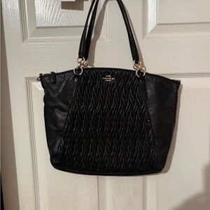 Coach Black Textured Shoulder Bag